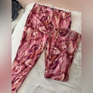 Urban Outfitters | Pink Marble Flare Pants